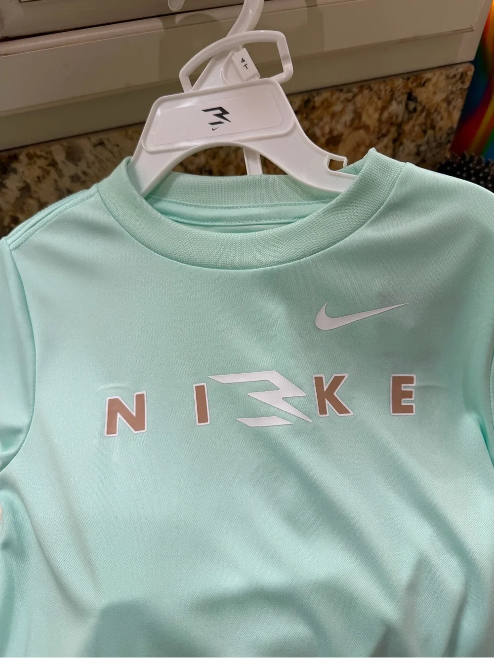Nike Mint Green Short Sleeve Top & Athletic Shorts Set - Picture 4 of 5